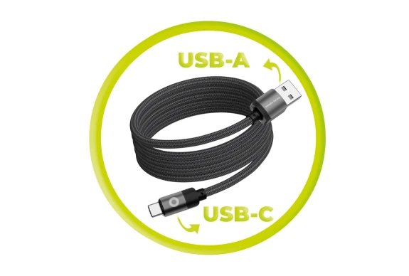 Mobile Origin Magnetic Cable Usb-A To Usb-C Black 1m
