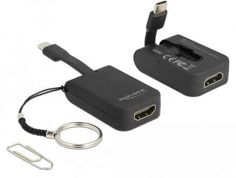 EAN 4043619639427 - DeLOCK 63942 adaptador de cable de vídeo 0,03 m USB Tipo C HDMI Negro imagen 2
