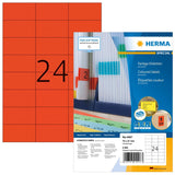 Etiquetas Herma A4 Rojo 70x37 Mm Papel Mate 2400 Uds.