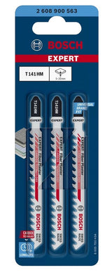 Hoja De Sierra De Calar Bosch Expert Metal Duro T 141 Hm 'Fiber Yeso' (3 Piezas)  2608900563