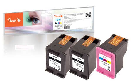 Peach Cartucho Hp Nr.301 Multipack Plus No Ink Level Chip Remanufactured
