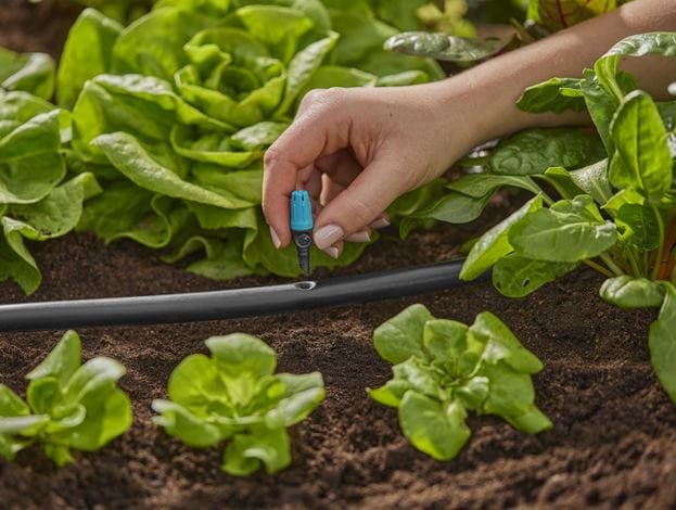 Boquilla Final Micro-Drip-System Gardena , 10 Piezas (Negro/Turquesa, Modelo 2023) 13306-20