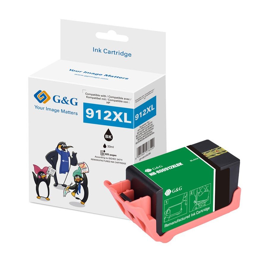 G&G Xl-Cartucho De Tinta Compatible Hp 912xl/ 3yl84ae Negro