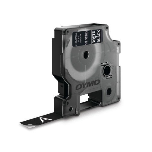 Dymo D1 Cinta Vinyl 12mmx3.0m Blanco ->Negro