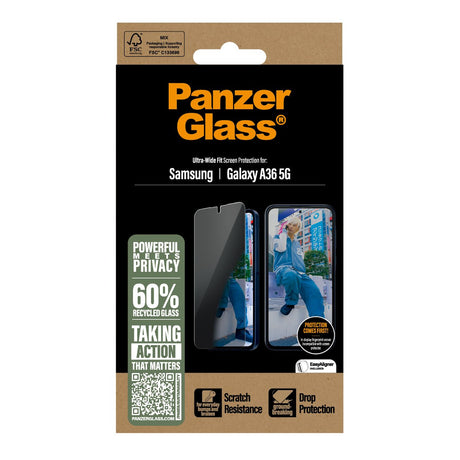 EAN 5715685017346 - PanzerGlass ® Privacy Screen Protector Samsung Galaxy A36 5G | Ultra-Wide Fit Protector de pantalla 1 pie imagen 3