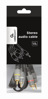 Gembird Ccap-4p3r-1.5m Cable De Audio Jack 3.5mm (4 Pines) M / 3x Rca (Cinch) M, 1.5m, Negro