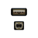 EAN 8433281004443 - Nanocable 10.01.1202 cable USB USB 2.0 2 m USB A USB B Negro imagen 3