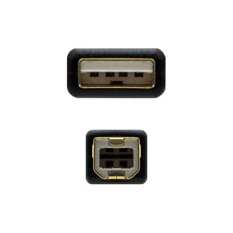 EAN 8433281004450 - Nanocable 10.01.1203 cable USB USB 2.0 3 m USB A USB B Negro imagen 3