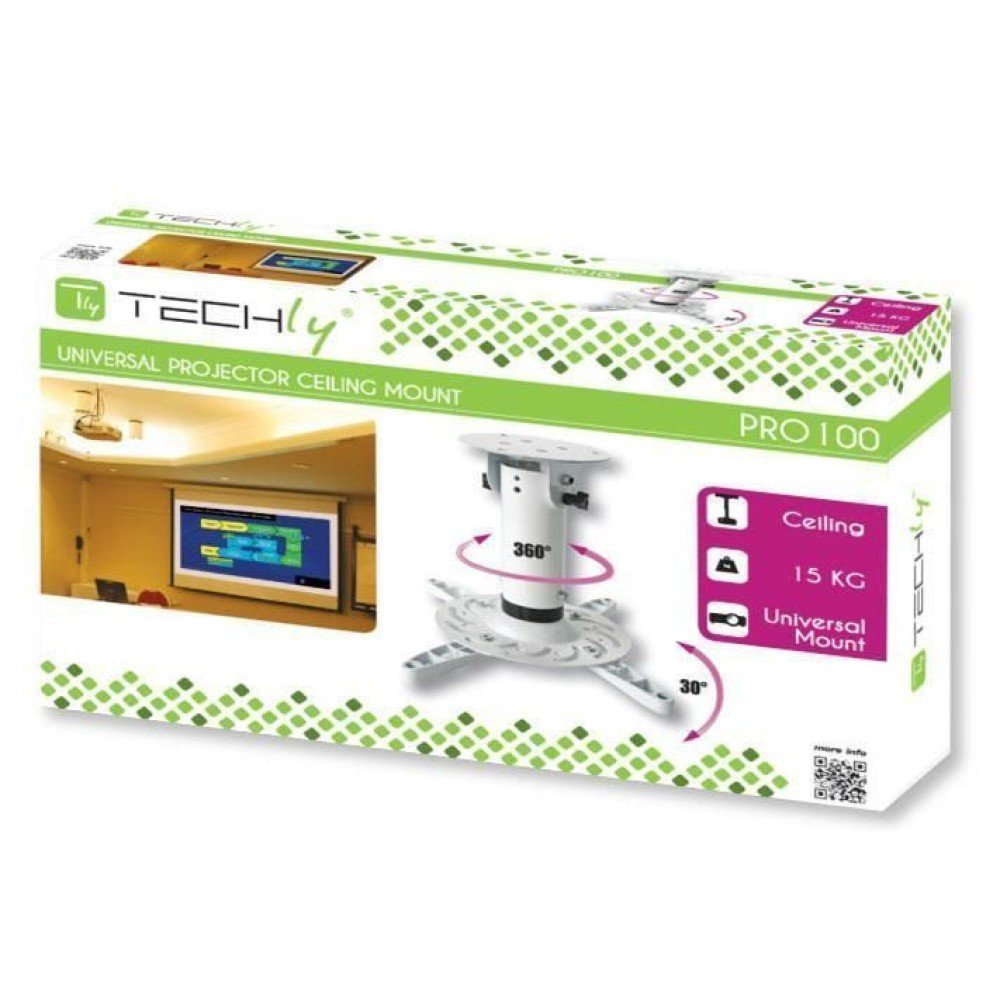 EAN 8054529022274 - Techly ICA-PM 200WH montaje para projector Techo Blanco imagen 2