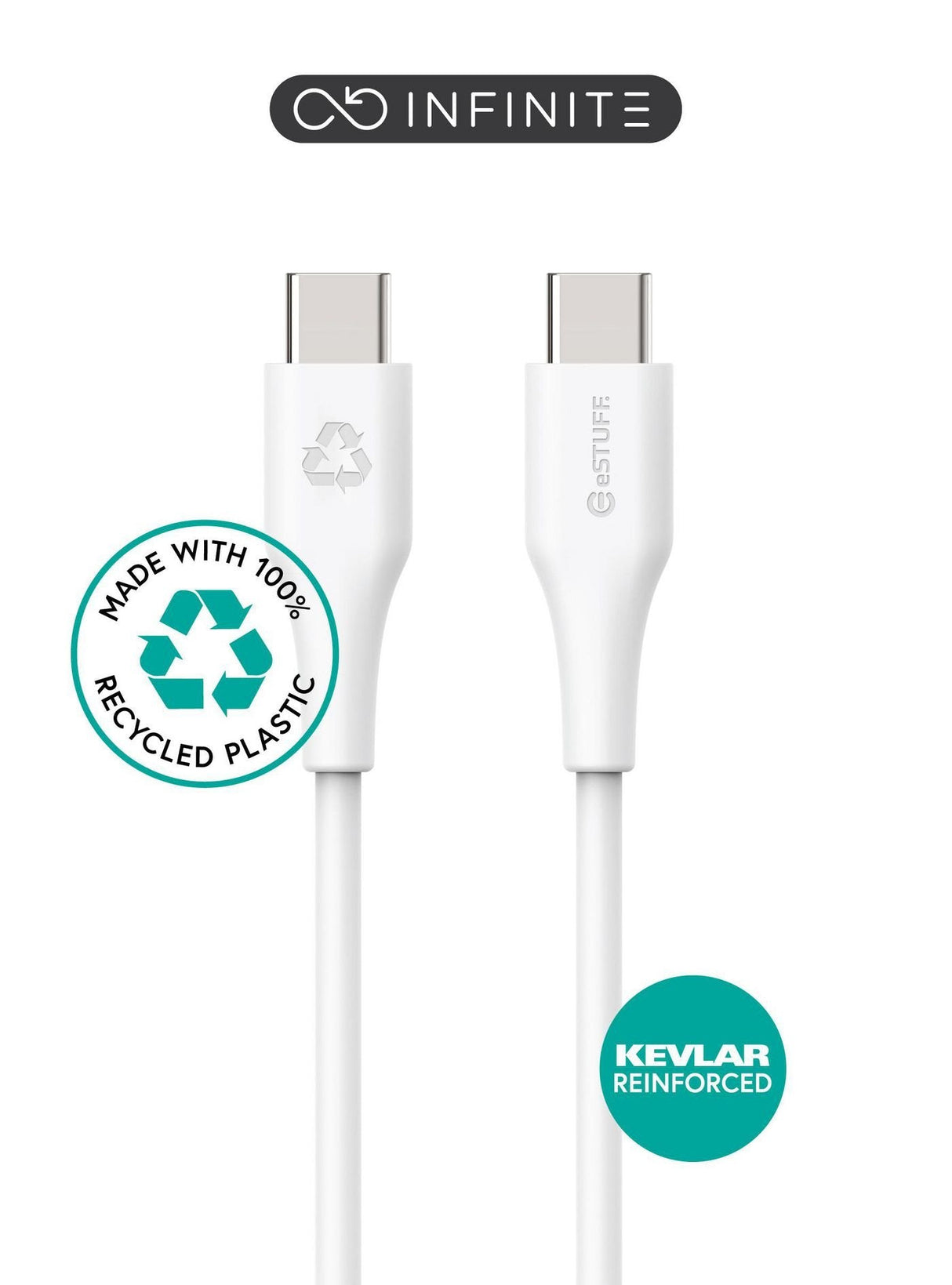 Estuff Es604070 Cable Usb 0,5 M Usb 2.0 Usb C Blanco