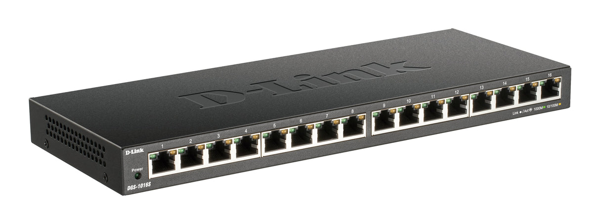 EAN 0790069455261 - D-Link DGS-1016S No administrado Gigabit Ethernet (10/100/1000) Negro imagen 1