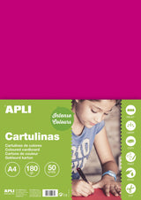 Apli Cartulina Fucsia A4 170g 50 Hojas