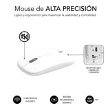 EAN 8436586742621 - SUBBLIM SUBKBC-DCEP10 teclado Ratón incluido Universal RF Wireless + Bluetooth QWERTY Español Plata, Blan imagen 7