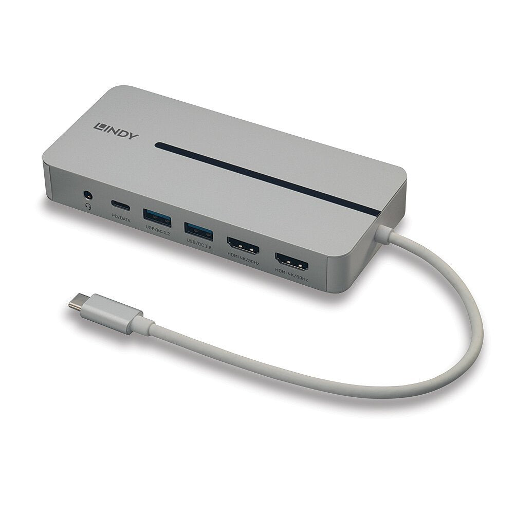 EAN 4002888433600 - Lindy 43360 base para portátil y replicador de puertos Alámbrico USB 3.2 Gen 1 (3.1 Gen 1) Type-C Plata,  imagen 1