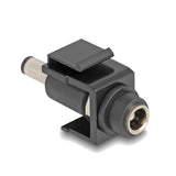 Delock 84162 Módulo Keystone Dc 5,5 X 2,1 Mm Hembra A Cc 5,5 X 2,1 Mm Macho Negro