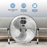 Ventilador De Suelo Industrial Grunkel Met-H16industrial 90w 3 Aspas 40cm 3 Velocidades