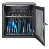 Manhattan Laptop Charging Cabinet Desktop Via Ac Adapter (Eu) 10-Bay, Install Device'S Ac Adapter (Power Cables) Into Unit, Suitable For All Laptops (To 16"), Ipads, Macbooks, Chromebooks, Other Portable Devices, Bays 380x30x280mm, Cart, Lo