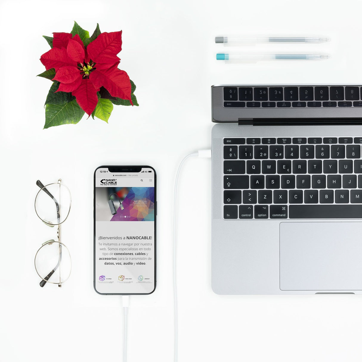 EAN 8433281010116 - TooQ 10.10.0602 cable de conector Lightning 2 m Blanco imagen 5