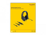 Delock 27182 Auriculares Sobre La Oreja Para Juegos Con Conector Estéreo De 3,5 Mm Y Luz Led Azul Para Pc, Portátil Y Consolas De Juegos