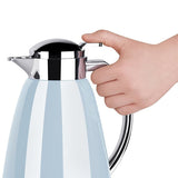 Emsa Campo Isolierkanne, 1 Liter (Hellazul/Edelstahl, Quick Tip Verschluss) F4130400