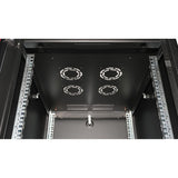 Roline 19-Zoll Netzwerkschrank Basic 22 He, 600x800 Bxt Glastr Schwarz