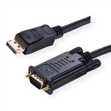 Value Cable Displayport-Vga, Dp St - Vga St, Schwarz, 5 M