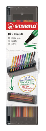 EAN 4006381623865 - STABILO 6810-7 rotulador Medio Naranja, Marrón, Violeta, Negro, Ultramarine, Carmín, Amarillo, Rosa, Verd imagen 2