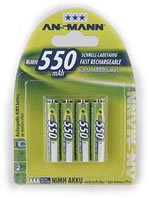 Batería Ansmann Nimh, (Aaa), 550 Mah, 4 Uds. Paquete (5030772)