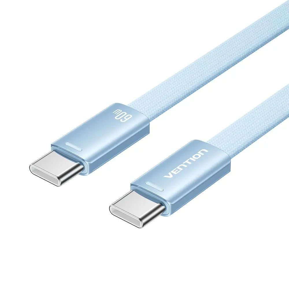 Vention Flat Usb 2.0 Usb-C M-M Cabl 3a Cable 2m Blue Aluminum