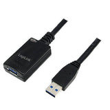 Logilink Cable Usb A -> A St / Bu 5,00m Alargo Activo. Negro