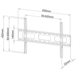 Techly Soporte De Pared Para Tv Lcd Led Ultradelgado De 40-65 Pulgadas 50 Kg Negro
