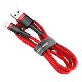 Cable De Carga / Datos Baseus Cafule Usb A Lightning 1.5a 2m, Rojo