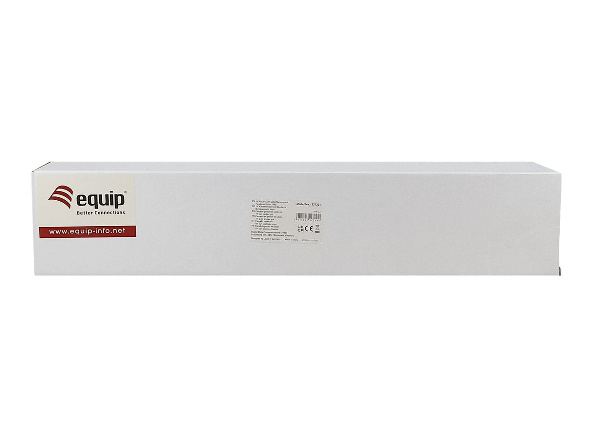 Equip 19" Cablemanagement 5xplamikringe Mahl 1u Ral7035