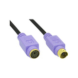 Inline Ps/2 Cable Macho A Hembra Negro Violeta 2m
