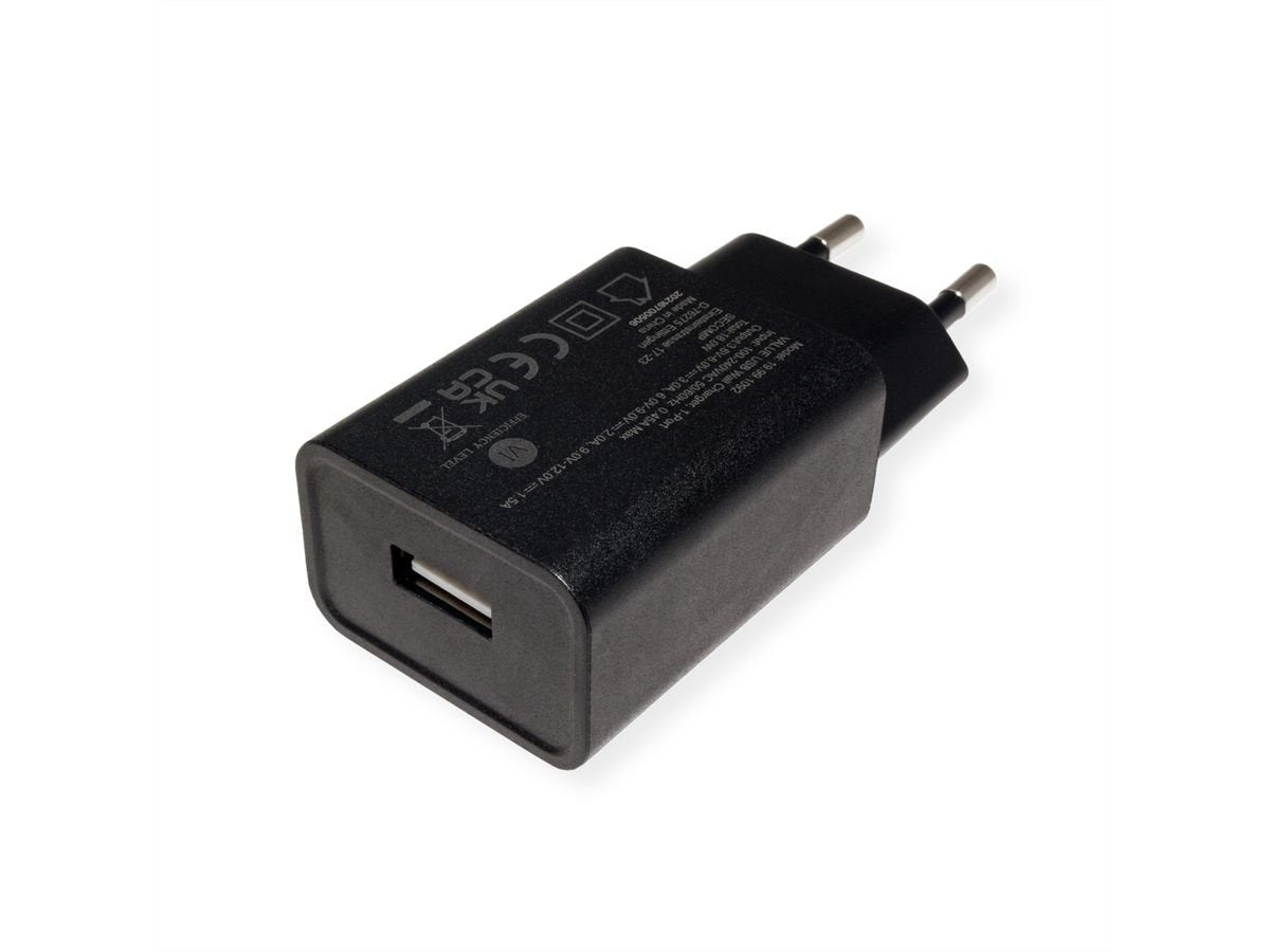 Value Usb Qc3.0 Charger Mit Euro-Stecker, 1 Port (Typ-A Qc), 18w