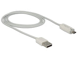 Delock Daten- Und Ladecable Usb 2.0-A Macho > Micro Usb-B Macho Con Led 1m