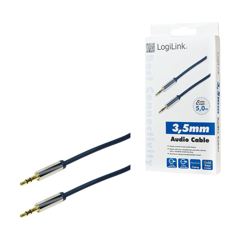 Logilink 3.5mm - 3.5mm 5m Cable De Audio 3,5mm Azul
