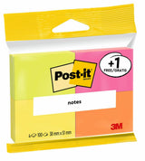 Post-It Pack De 4 Blocs De 100 Notas Adhesivas Reposicionables - Colores Neon - 38x51mm - Promocion 3 Blocs + 1 Gratis