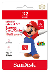Sandisk Nintendo Switch 2 Mircosd Express Card 256 Gb, Tarjeta De Memoria En Mario-Disign 10016157