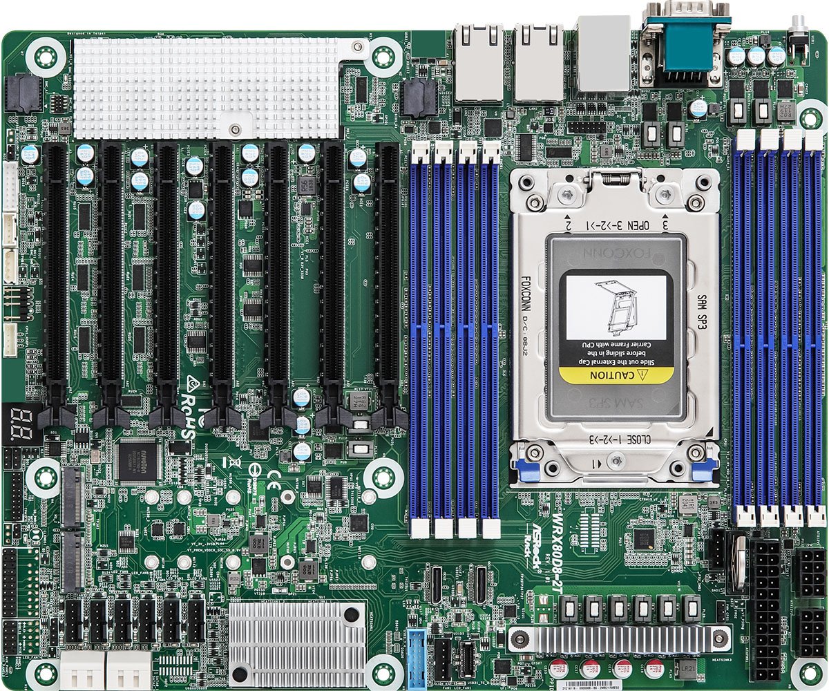 Asrock Wrx80d8-2t Placa Base Amd Wrx80 Zócalo Swrx8 Atx