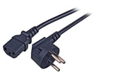 Cable De Alimentación Efb Israel - C13 180°, Negro, 1,8m, 3x0,75mm