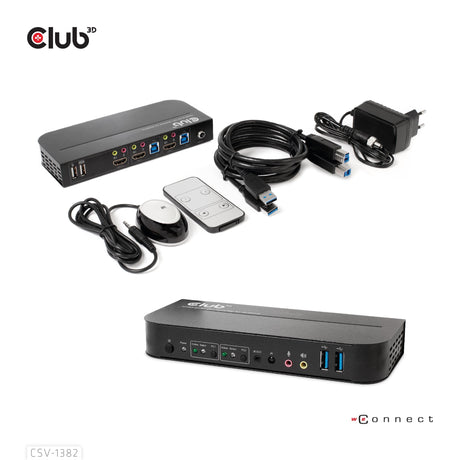 EAN 8719214472245 - CLUB3D CSV-1382 interruptor KVM Negro imagen 3