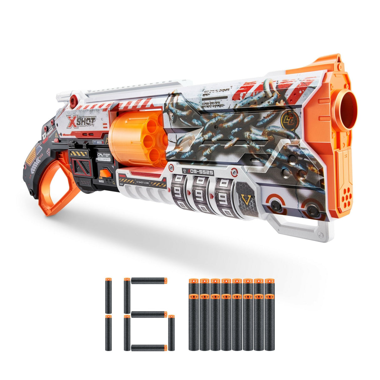 Zuru X-Shot Skins Lock Blaster Con Dardos, Dart Blaster 36606