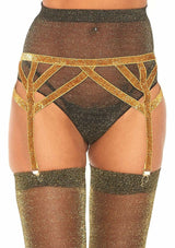Leg Avenue - Liguero Lurex Dorado Talla Unica