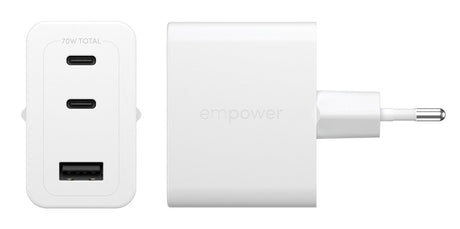 EAN 5715685027598 - PanzerGlass empower™ by ® Turbo 70W Multiple Charger incl. 2 x USB-C + USB-A | EU Plug | Silver White Sma imagen 5