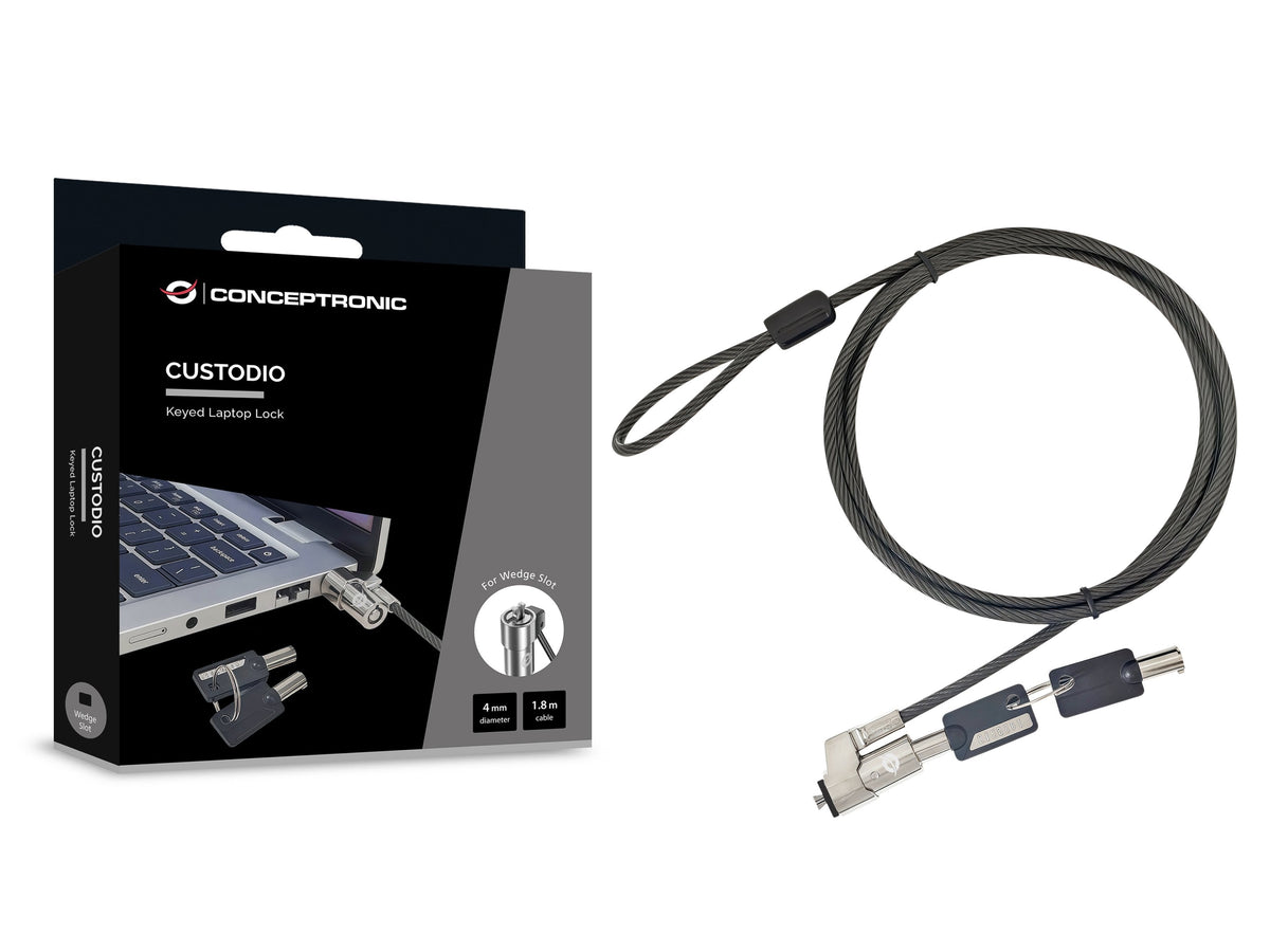 Conceptronic Notebook Candado Con Llave Keil-Steckplatz 1.80m