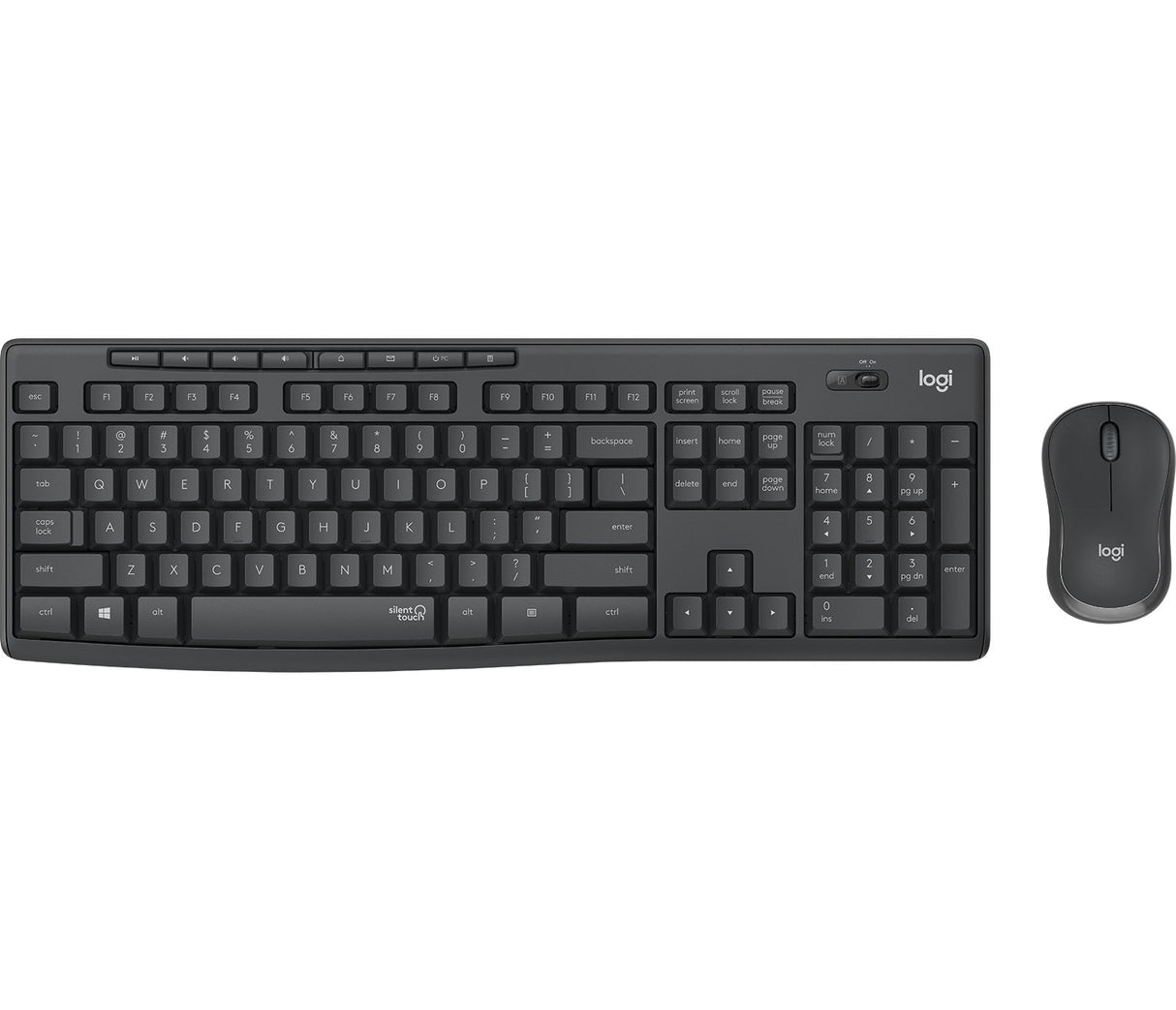 Logitech Mk295 Silent Juego De Teclado Y Ratón Inalámbrico 2.4 Ghz Azerty Alemán Grafito