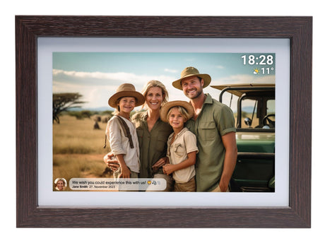 EAN 5706751070310 - Denver PFF-1042DWMK2 marco fotográfico digital Madera 25,6 cm (10.1") Pantalla táctil Wifi imagen 1