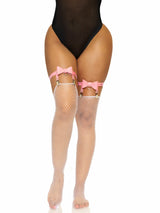 Leg Avenue Liguero Alto De Cuero Vegano Talla Única - Rosa