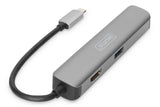 Dockingstation Digitus Usb-C, 5 Puertos, 4k / 30hz, Hdmi / 2xusb-4 / Sd / Microsd